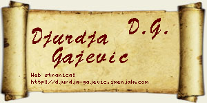 Đurđa Gajević vizit kartica